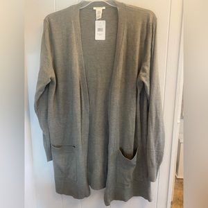 Matty M Heather olive cardigan size large nwt